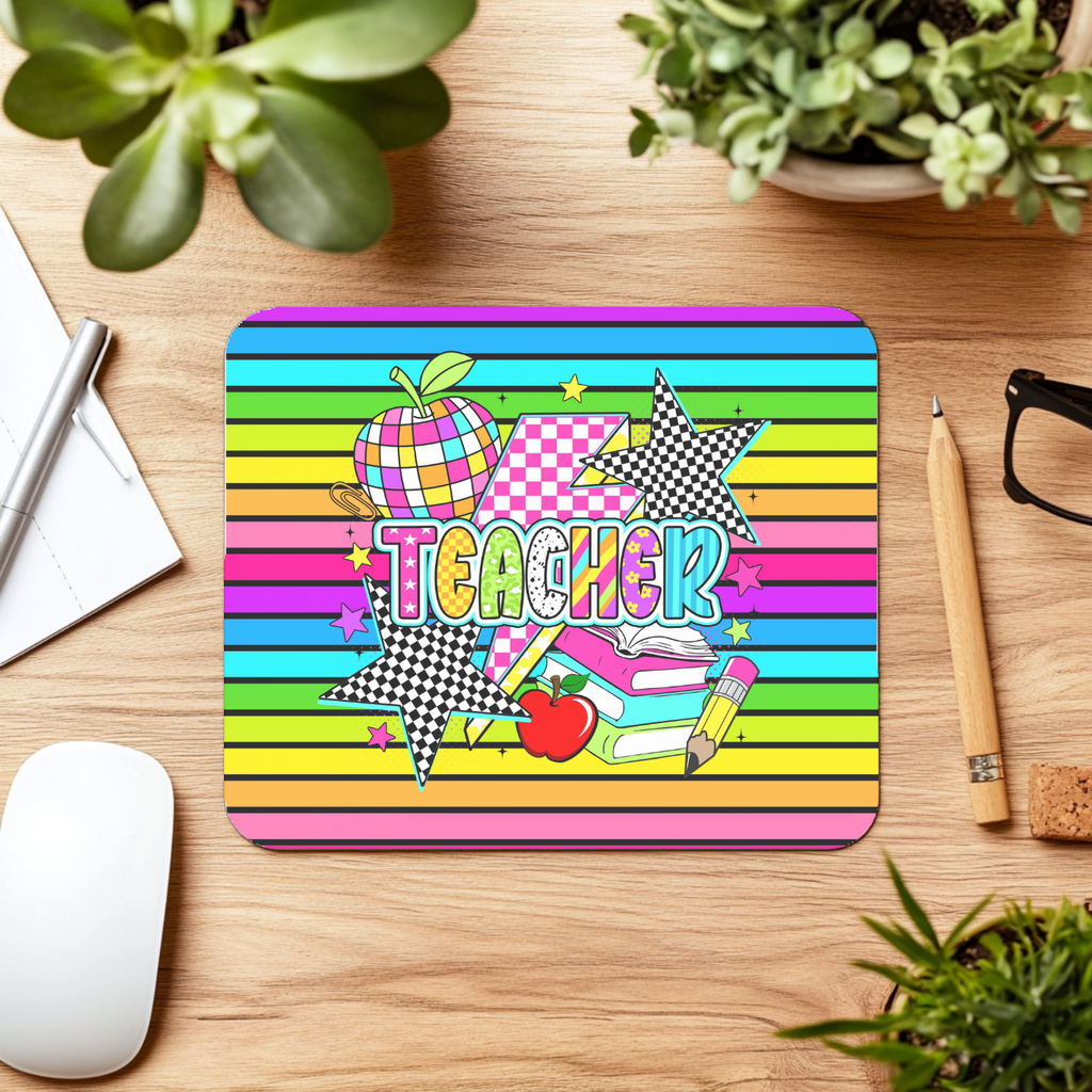 Rainbow Stripes Mouse Pad