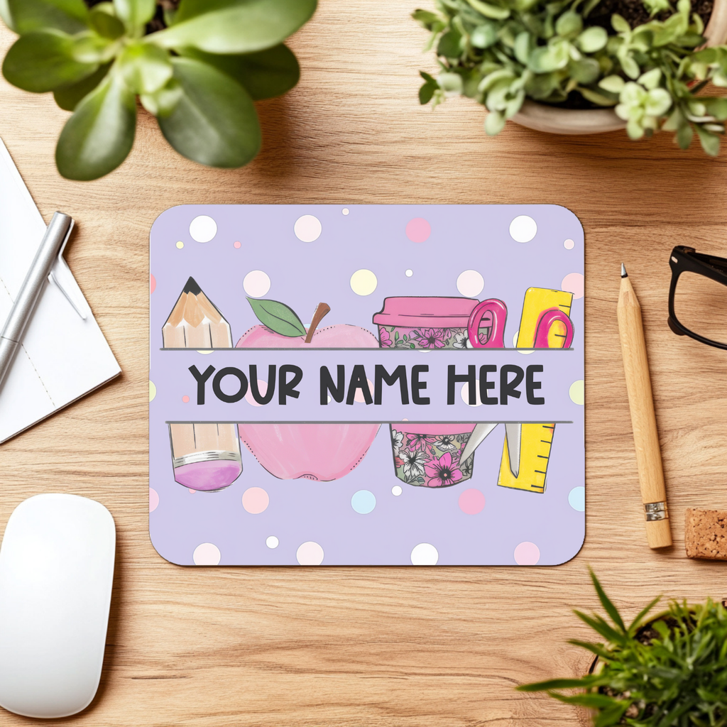 Soft Classroom Icons Mouse Pad