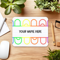 Rainbow Paperclip Mouse Pad