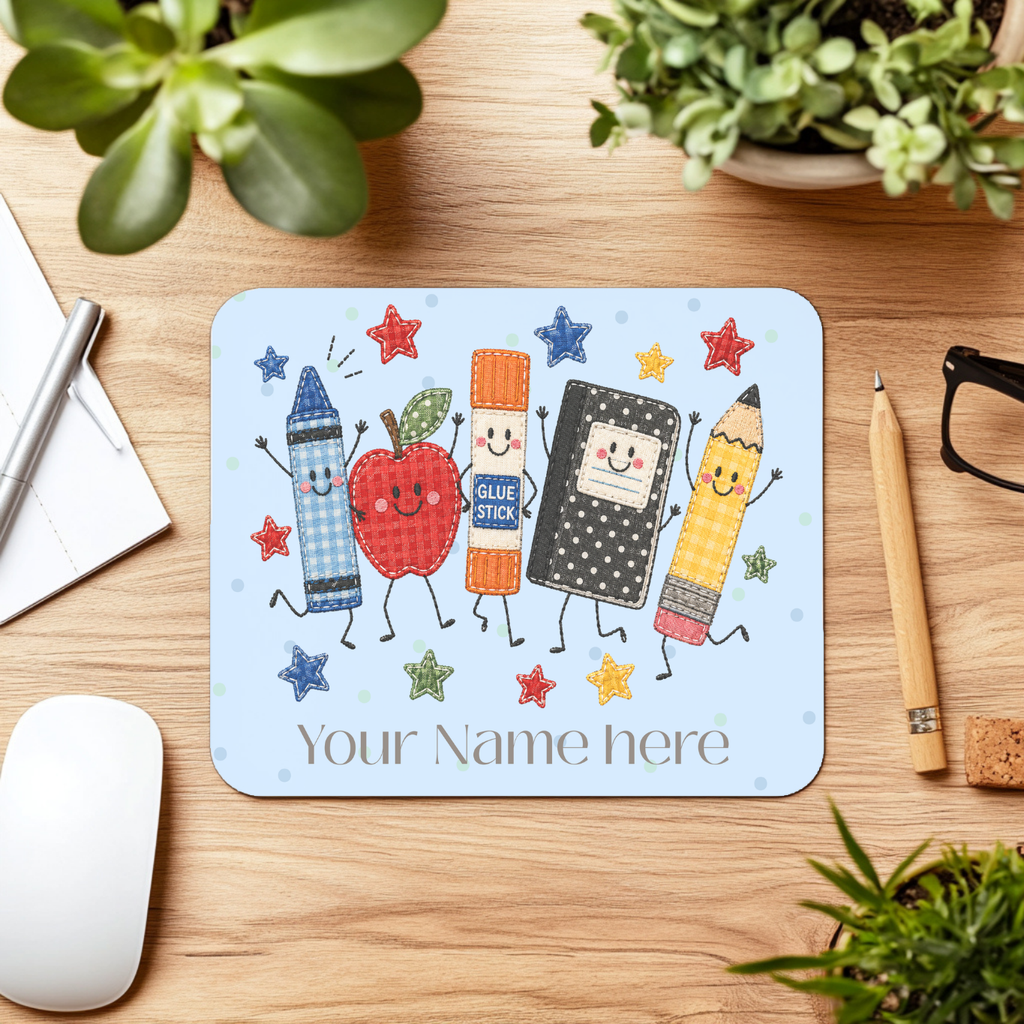 Cute Classroom Friends Mouse Pad