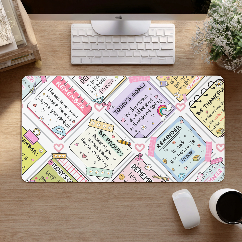 Teacher Motivation Message Desk Mat