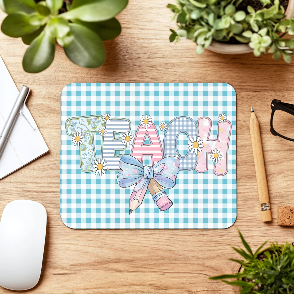 Pretty TEACH Classroom Mouse Pad