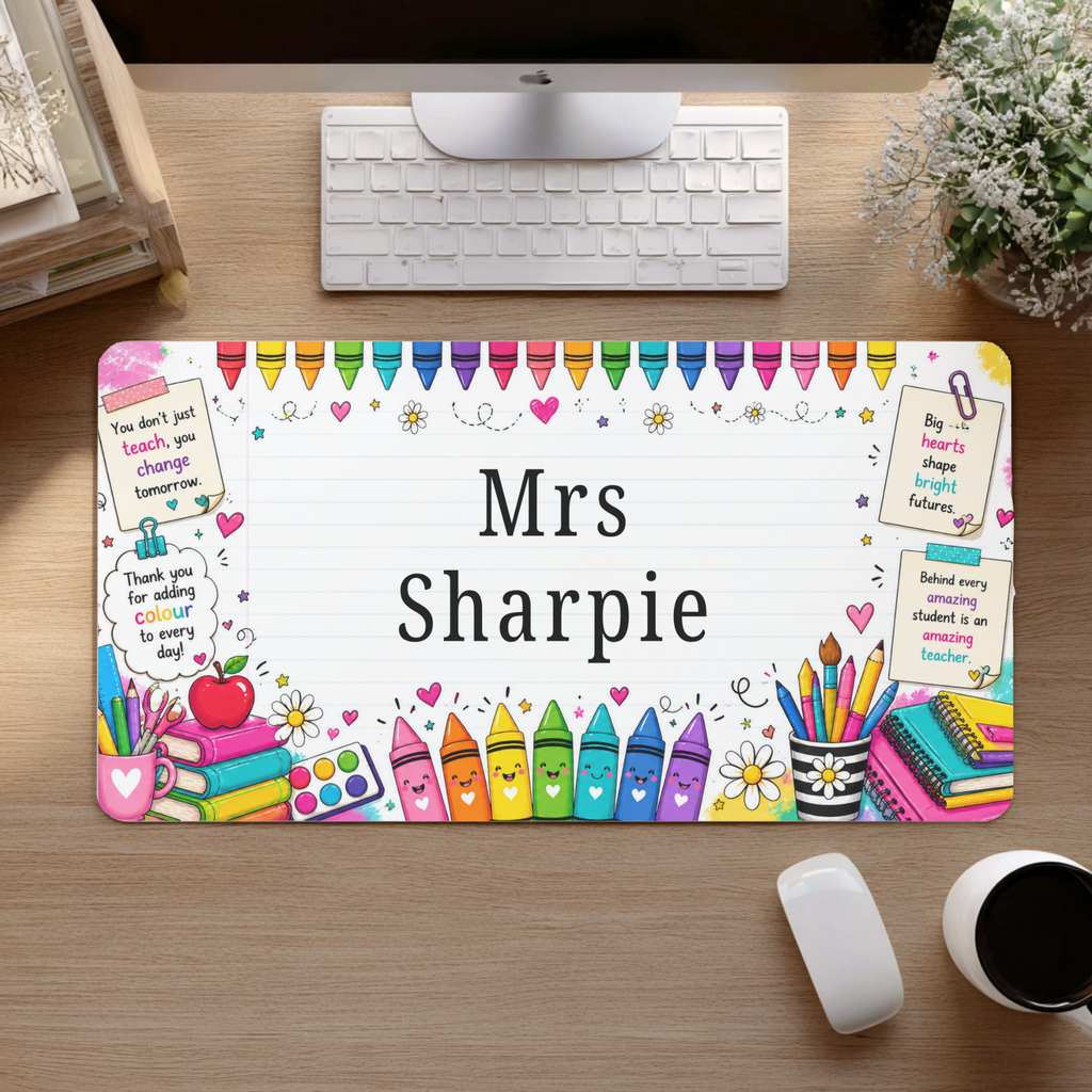 Crayon & Notes Desk Mat