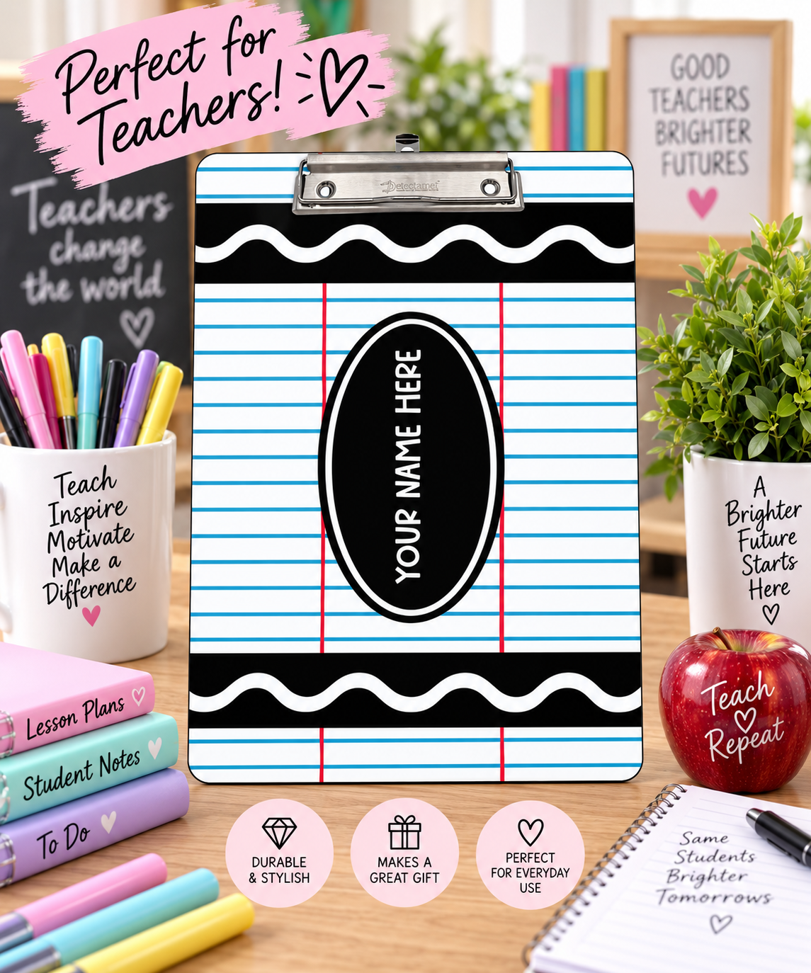 Classic Lines Crayon Clipboard