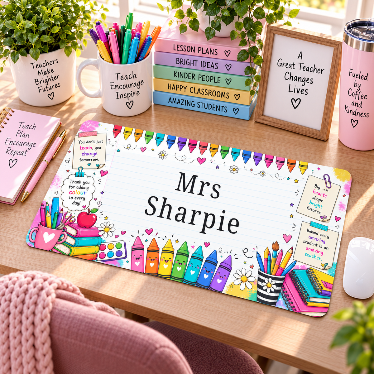 Crayon & Notes Desk Mat