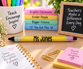 Teacher Glitter Pens - Pencil Inspired