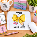 Pencil Bow Teacher Mouse Pad