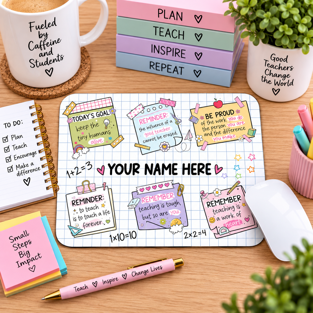 Teacher Daily Affirmation Mouse Pad