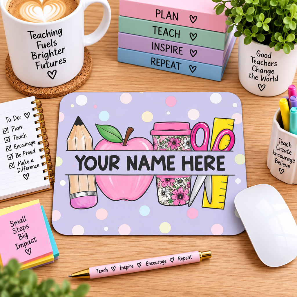 Soft Classroom Icons Mouse Pad